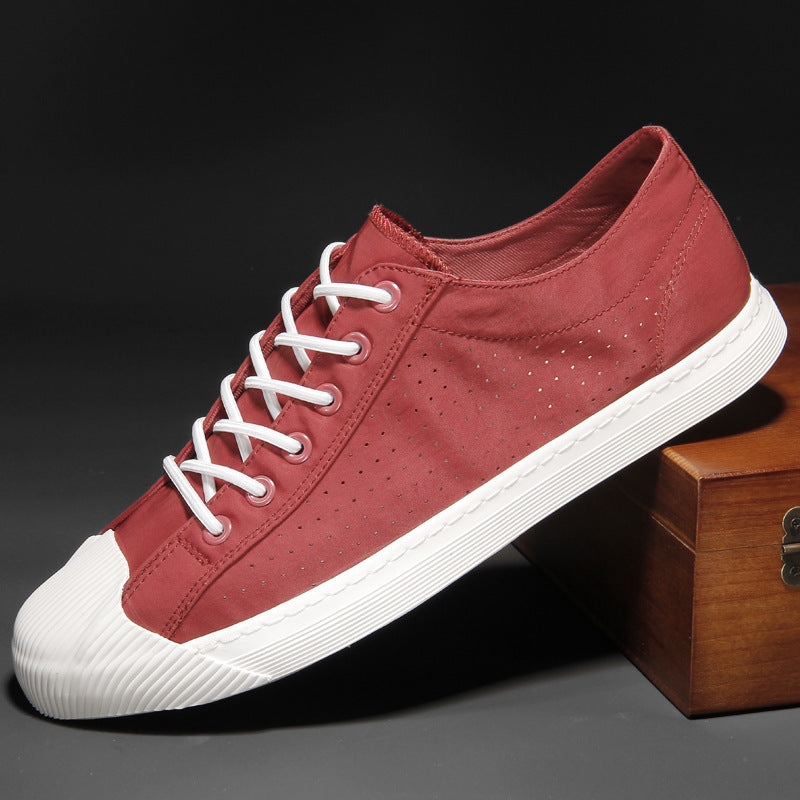 New Men Breathable Canvas Shoes Soft Comfortable Low-top Board