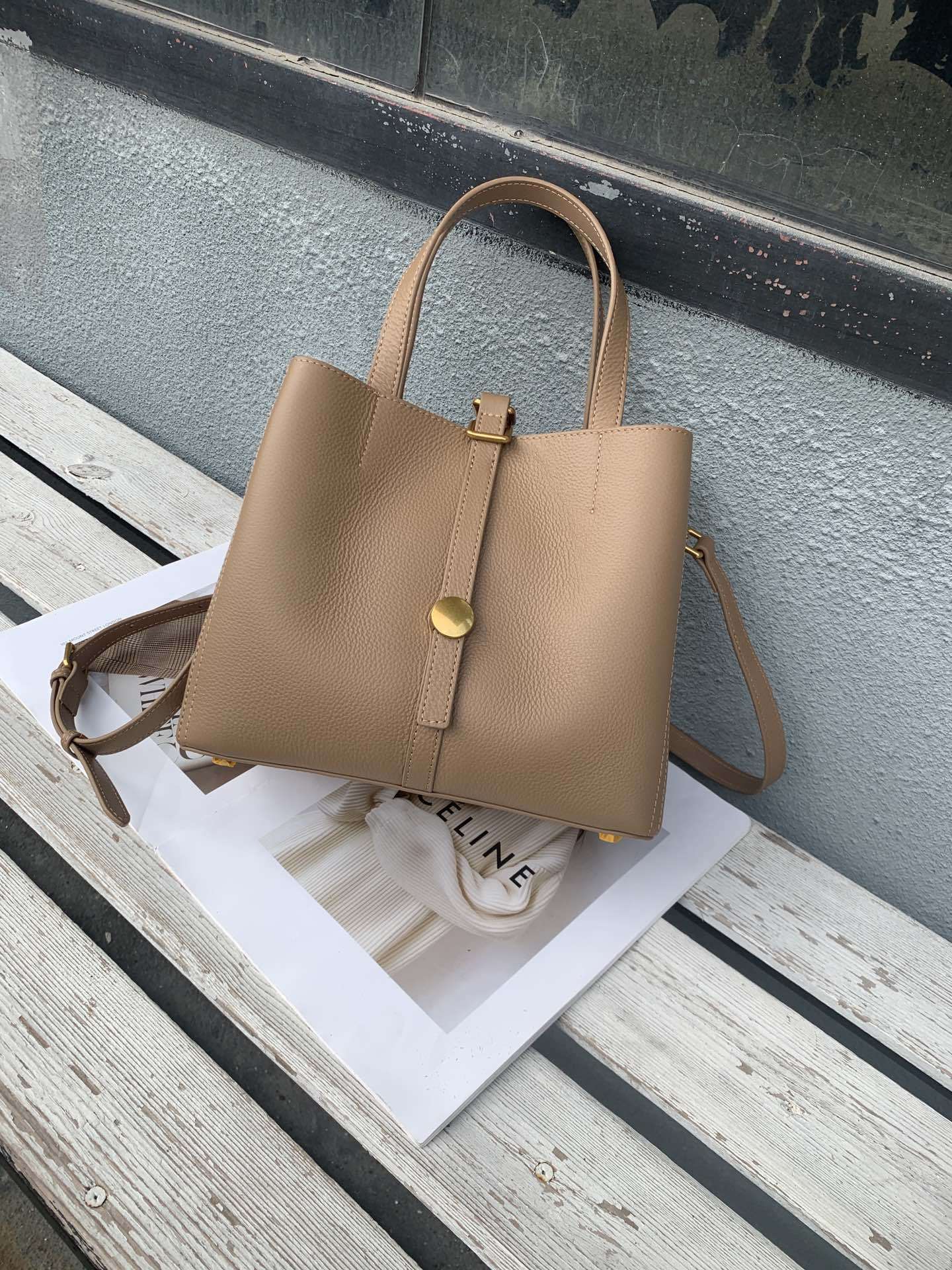 First Layer Rindsleder Tote Echtes Leder Damen