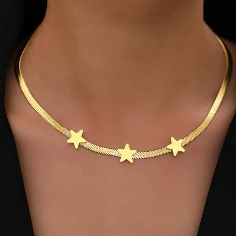 Gothic Blade Snake Chains Stars Choker Statement Light Luxury Temperament Necklace