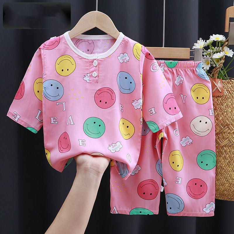 Summer Cotton Silk Baby 2 Piece Clothes
