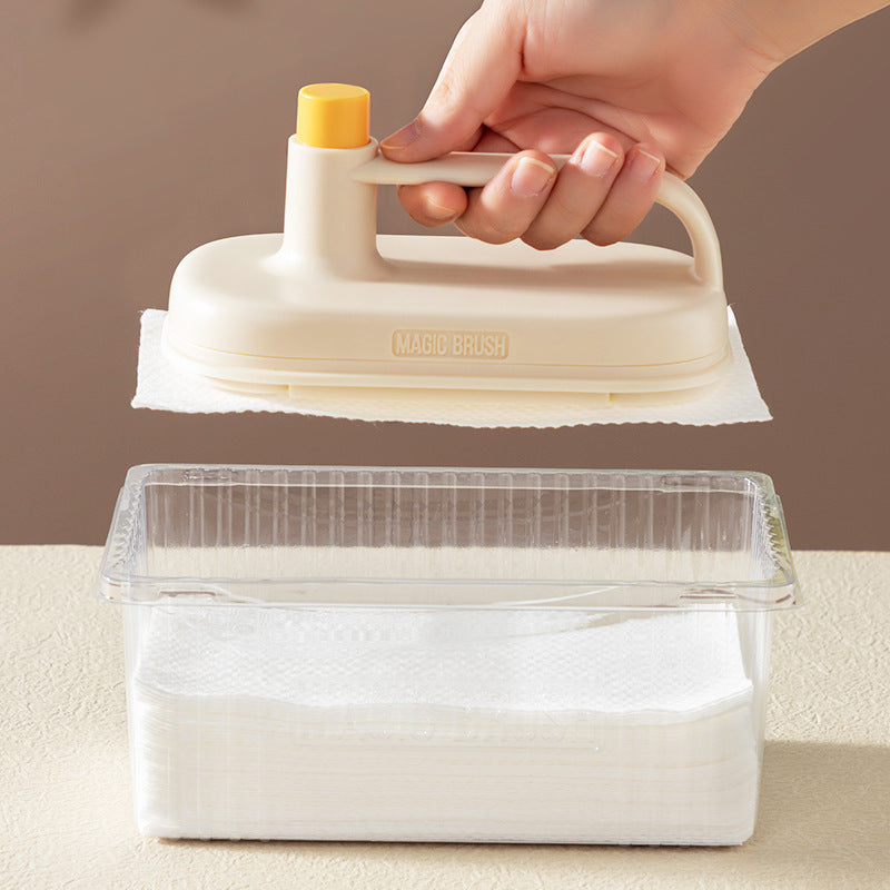 Kitchen Bathroom Toilet Cleaning Magic Brush with Wipes