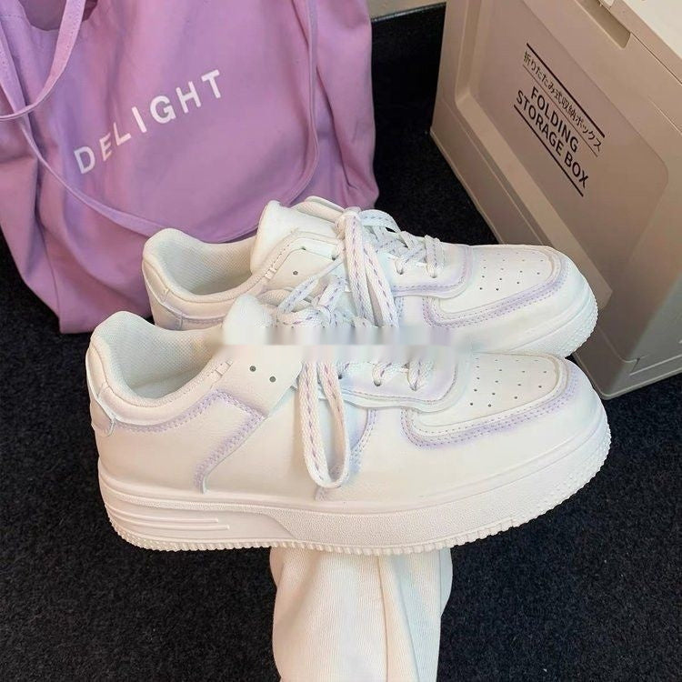 Flat Embroidered White Shoes for Women