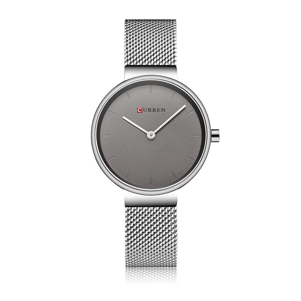 Mode Neue Damen Mesh Gürtel Casual Business Zeiger Uhr