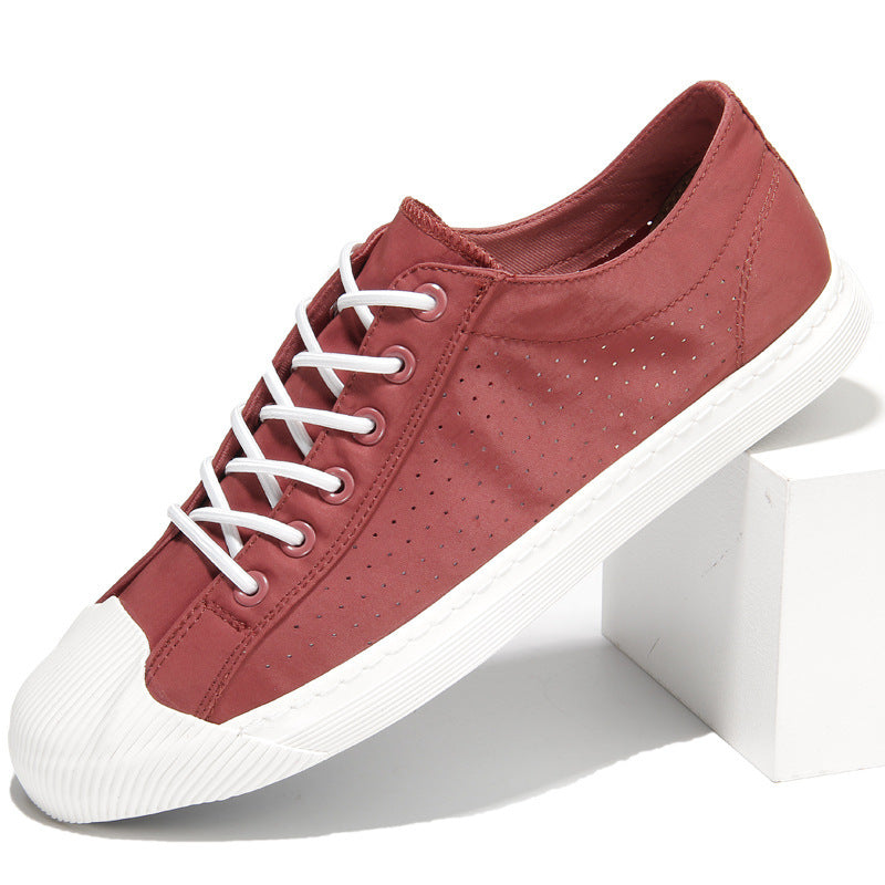 New Men Breathable Canvas Shoes Soft Comfortable Low-top Board
