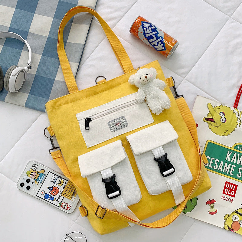 Large Capacity Double Mortise Lock Canvas Bag