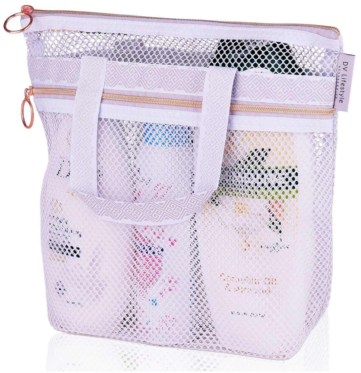 Portable Shower Accessories Transparent Mesh Bag