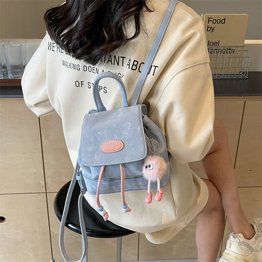 Trendy Women's Fashion Premium Velvet Backpack