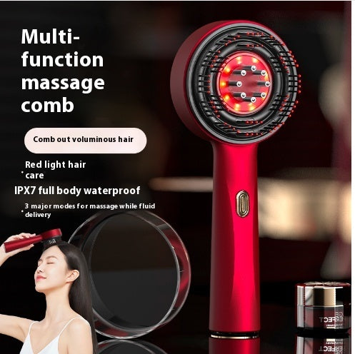 Elektrischer Massagekamm Home Scalp Drain Kamm Rotlicht Anti-Rutsch-Haar