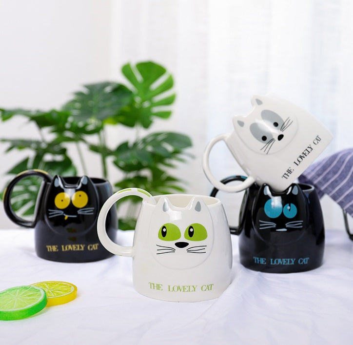 400ml Korean cute cat head cupp