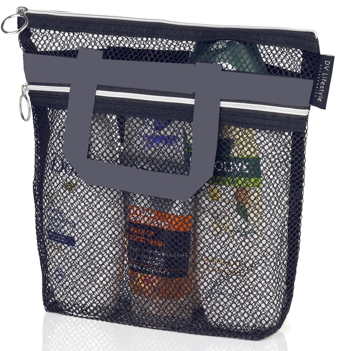 Portable Shower Accessories Transparent Mesh Bag
