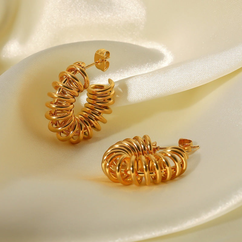 Titanium 18K Gold Earrings