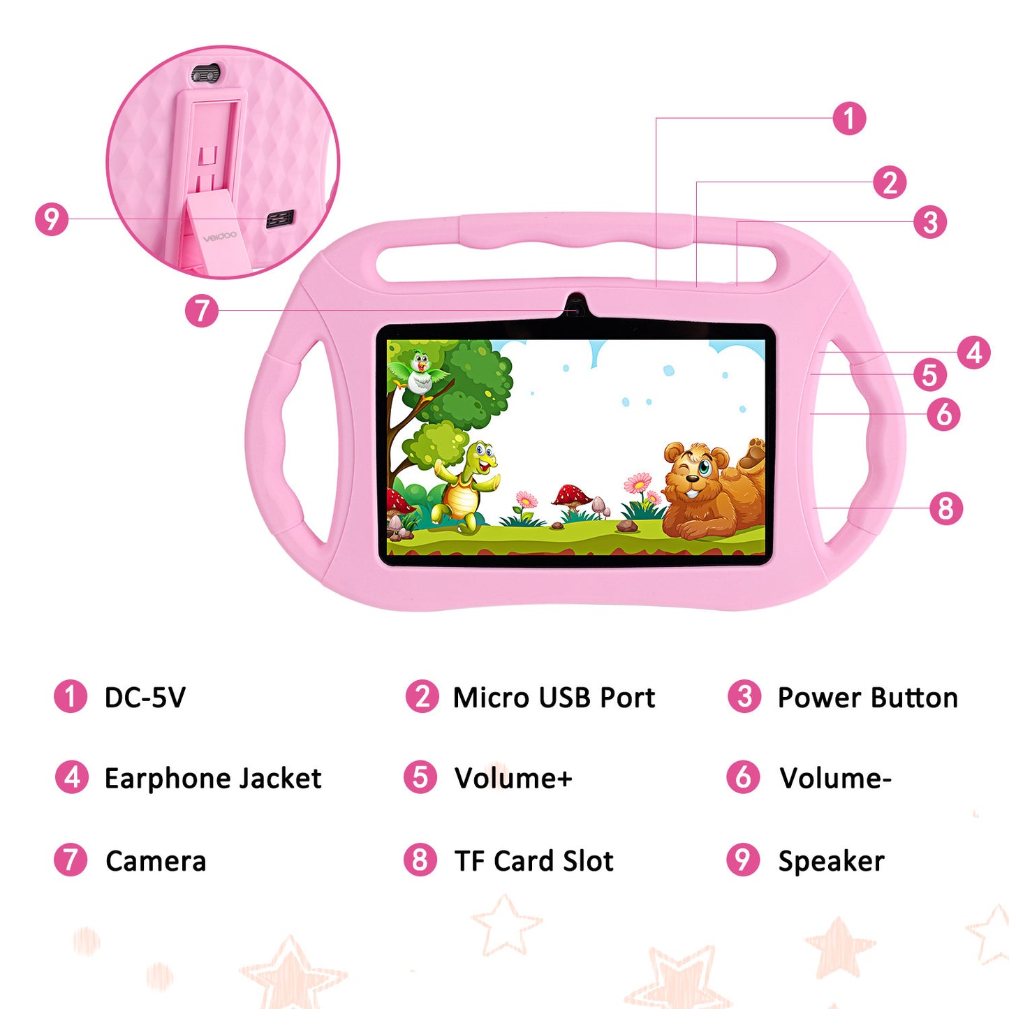 7インチの子供用タブレットPCスマート学習マシン