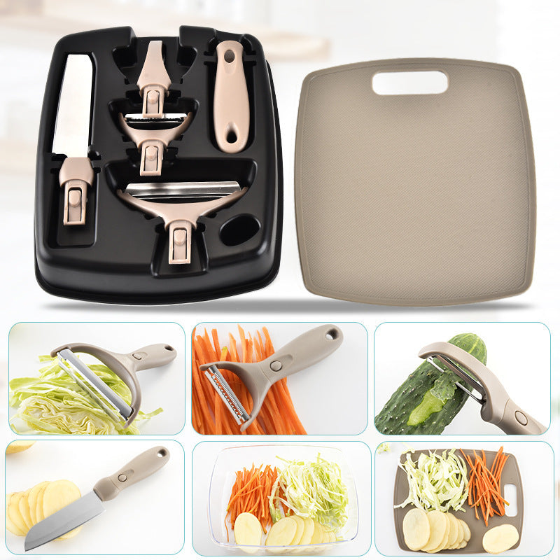 Stainless Steel Cutter Set Three Piece Set Chopping Board Combined Kitchen Tools