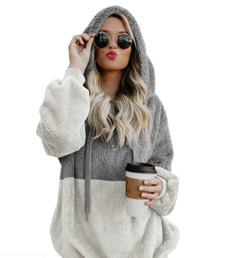 Women Casual Plush Hoodie