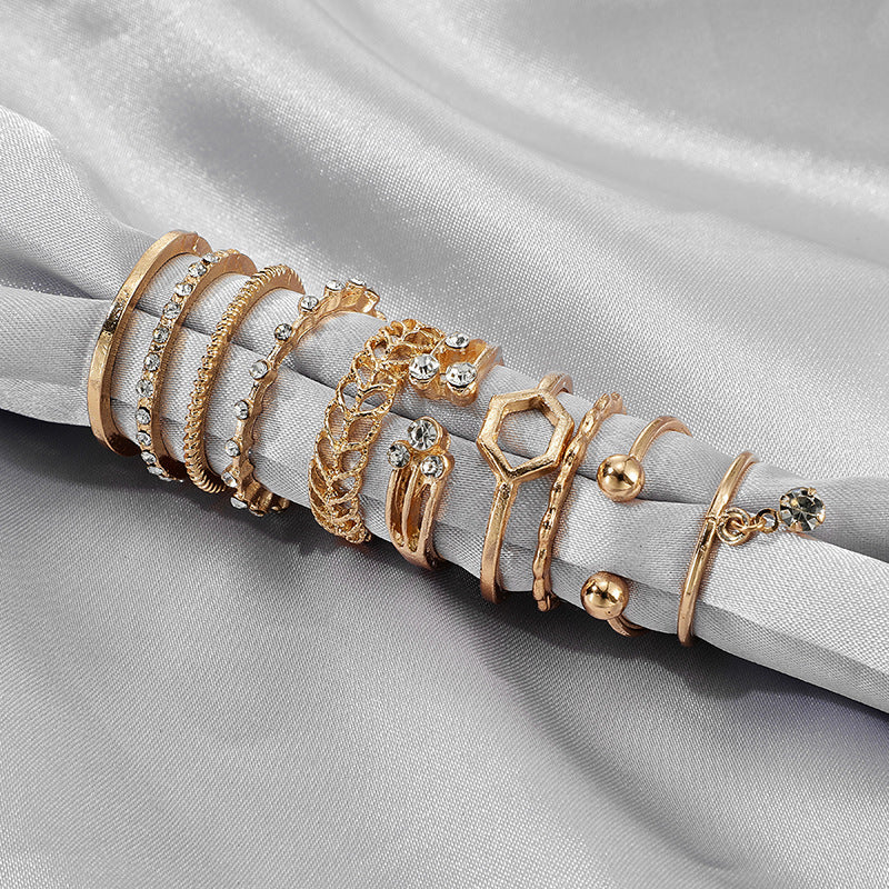 Modisches neues 8-teiliges Ringset für Damen