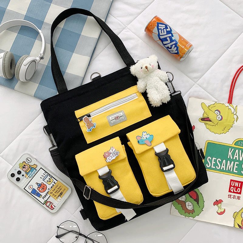 Large Capacity Double Mortise Lock Canvas Bag