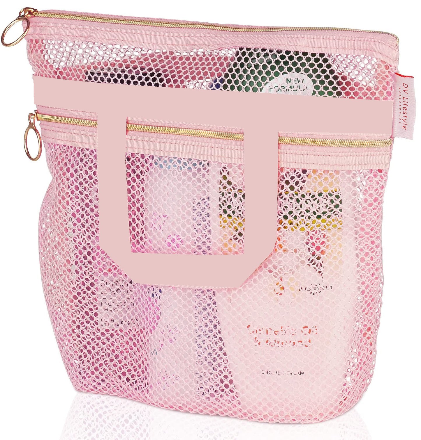 Portable Shower Accessories Transparent Mesh Bag