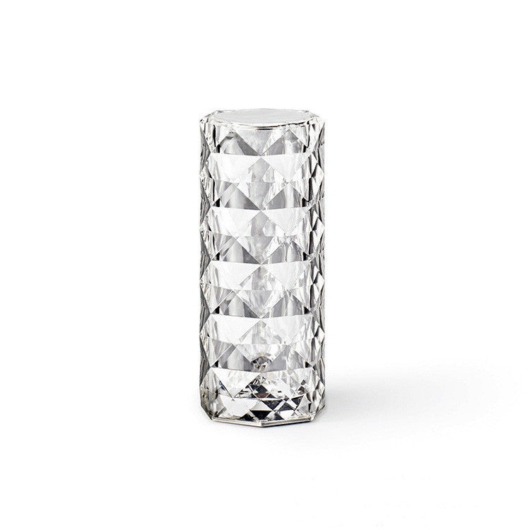 Nordic Crystal Touch Dimming Atmosphere Diamond Night Light Rose Projector Lamp Decor