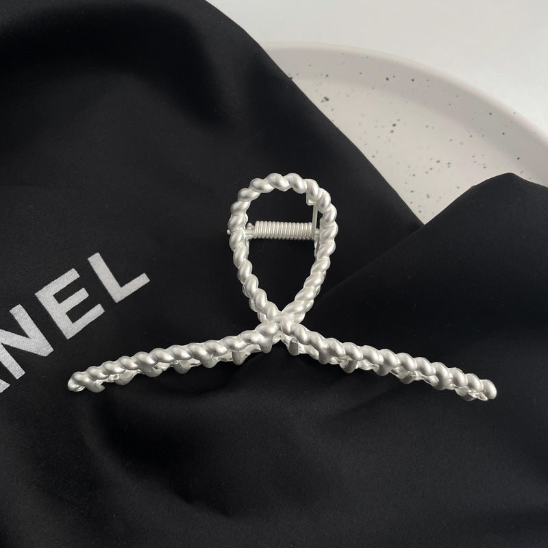 Silver Metal Barrettes Updo Hair Claw