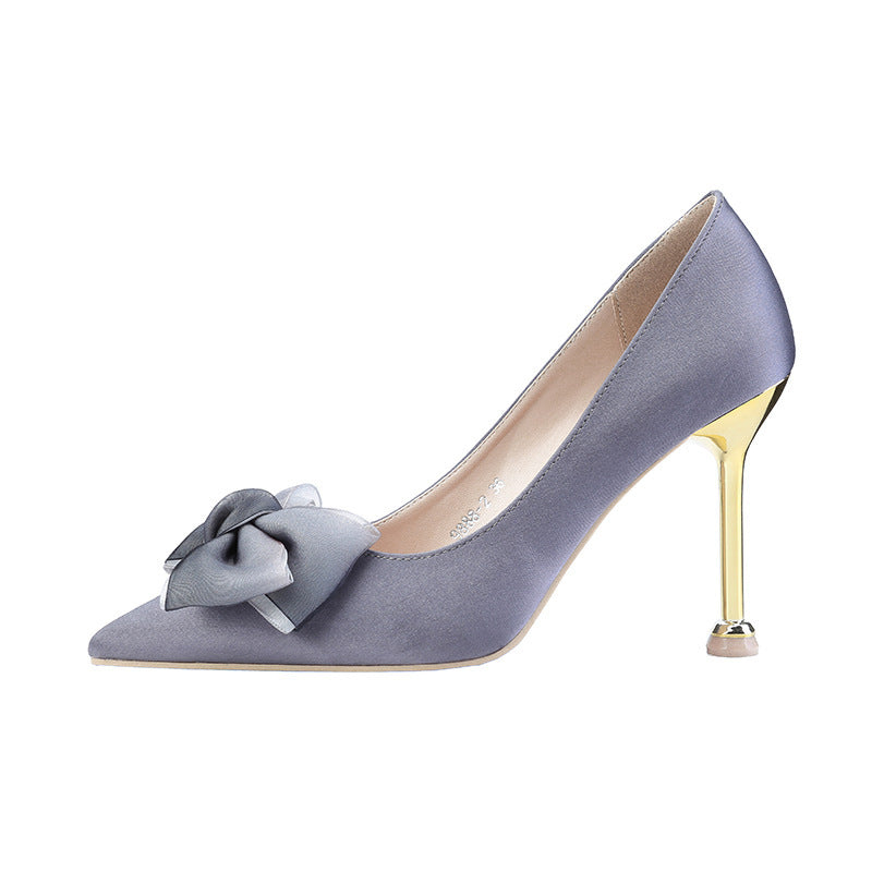 High Heels Stiletto Bow Shoes