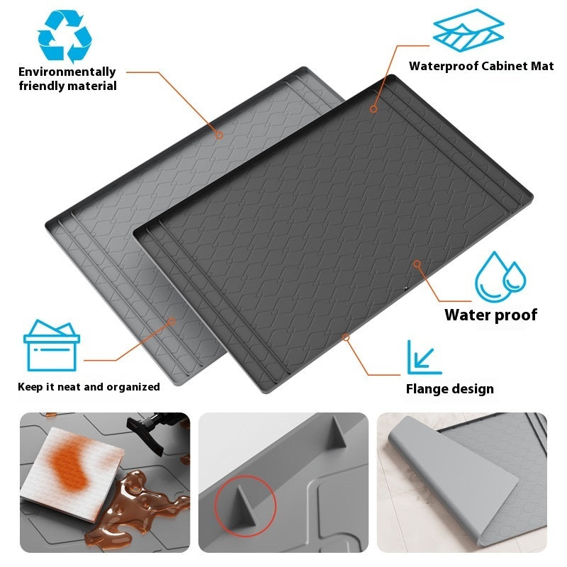 Sink Mat Cabinet Pad Silicone Stain-resistant Waterproof Cabinet Protective Pad