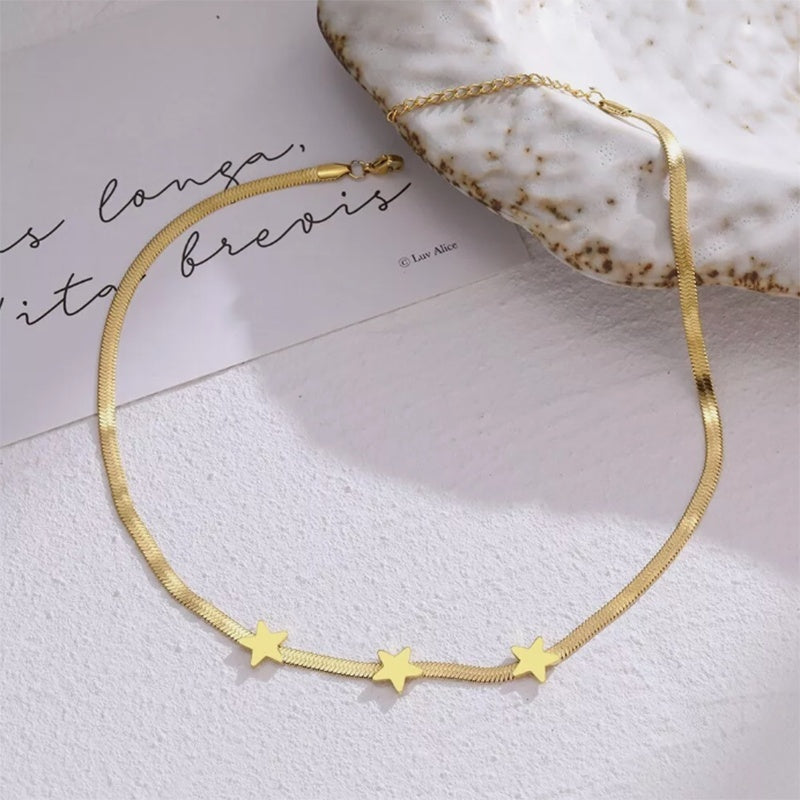Gothic Blade Snake Chains Stars Choker Statement Light Luxury Temperament Necklace