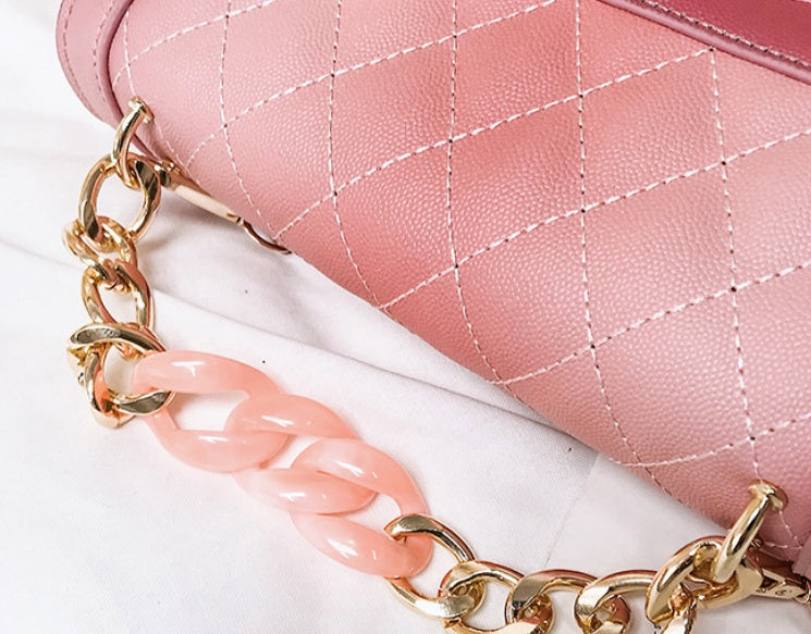 Small fragrance rhombic retro handbags gradient chain shoulder bag