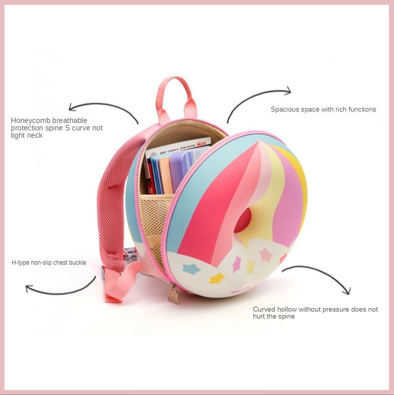 Schultasche im Donut-Stil