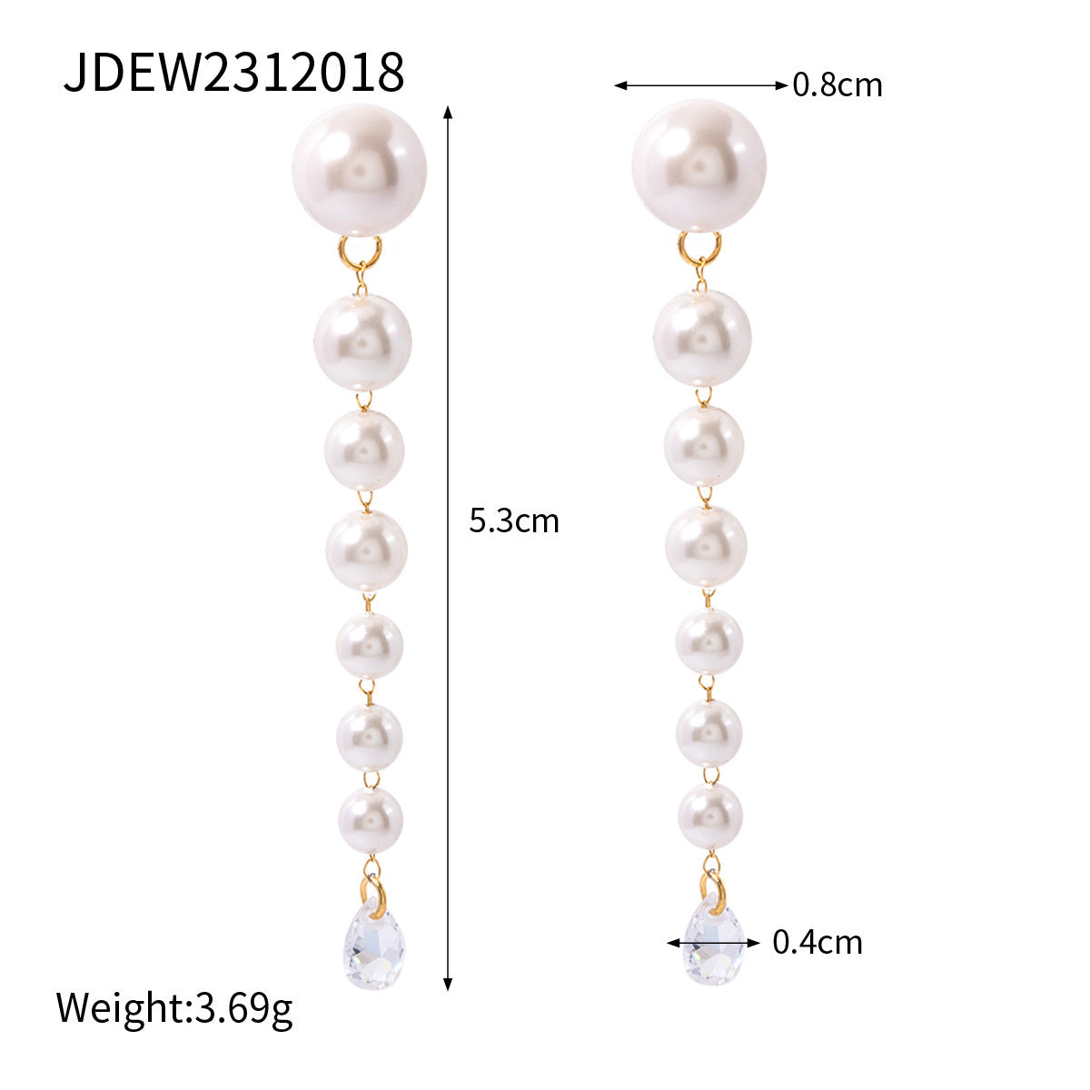 High-grade Ins Titanium Steel Earrings 18K Gold Plated