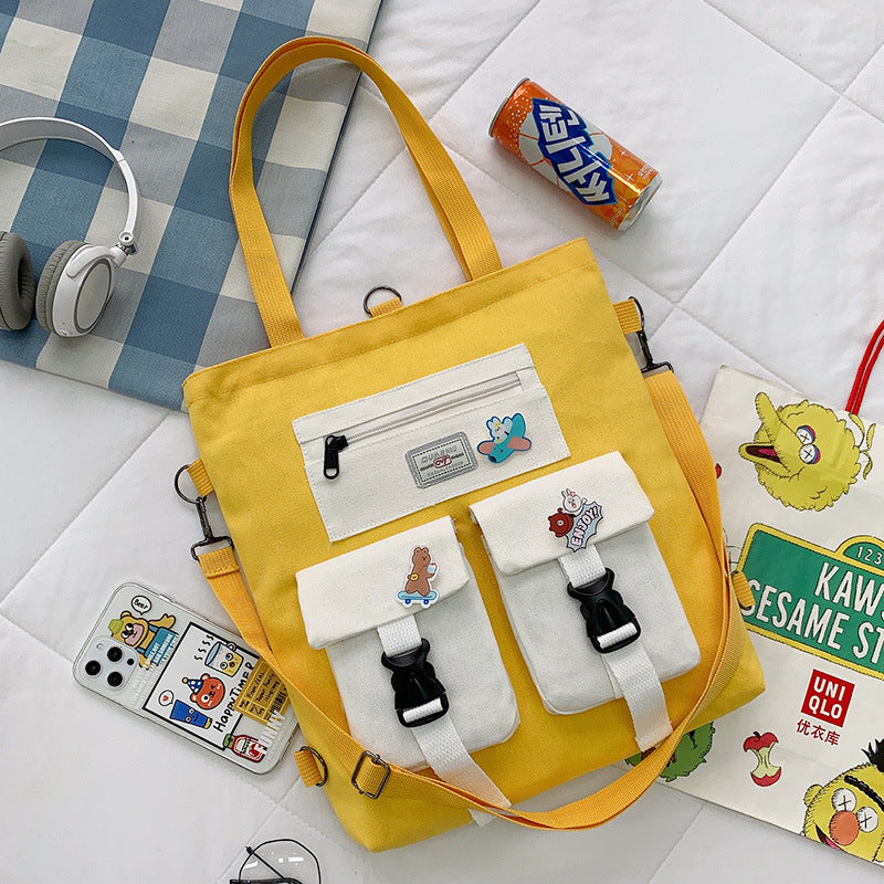 Large Capacity Double Mortise Lock Canvas Bag
