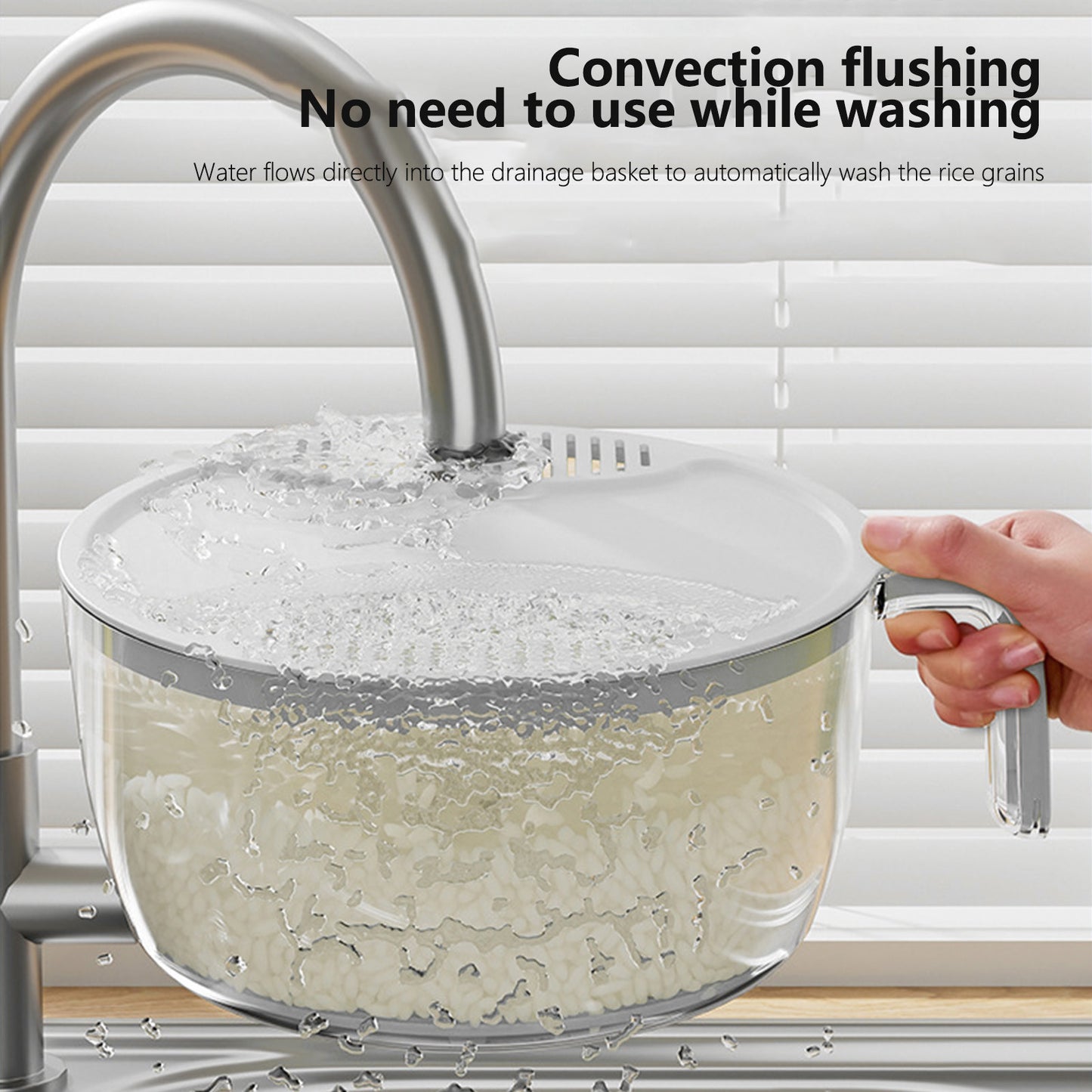 Multifunctional Drainage Basin For Domestic Kitchen Rice Fruit Washing