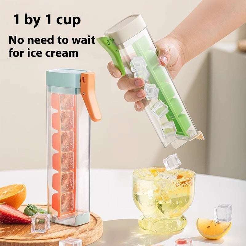 Press Ice Tray Ice Cube Maker Ice Tray Mold With Storage Box