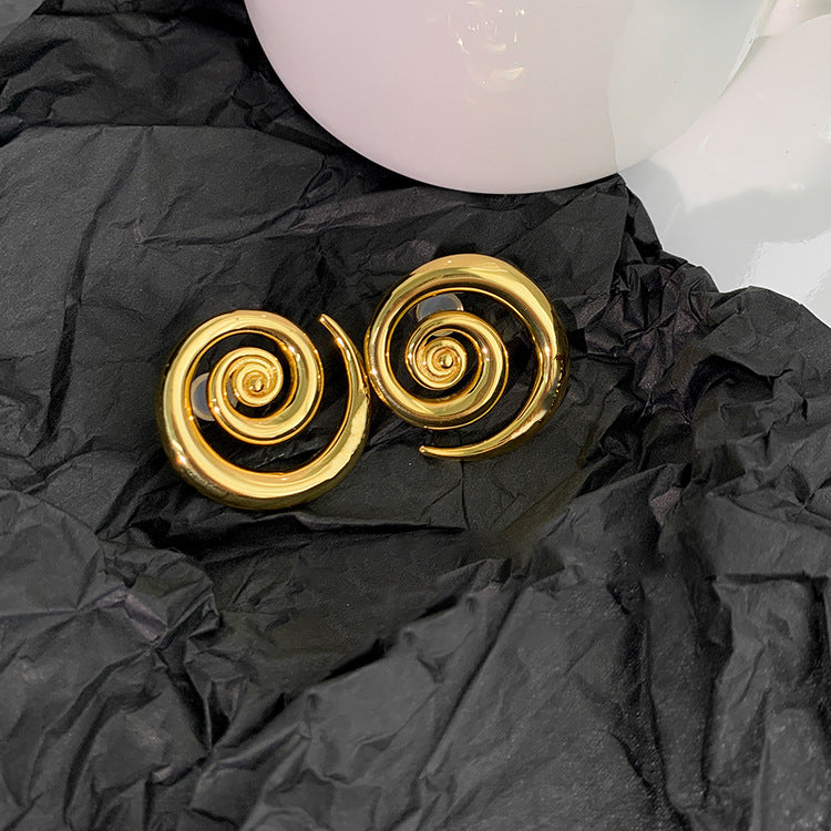 Geometrische Rotation 18K Gold Ohrringe