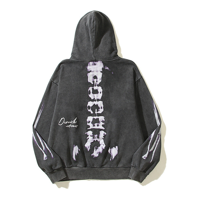 Ribbcage & Spinal Printed Hoodie