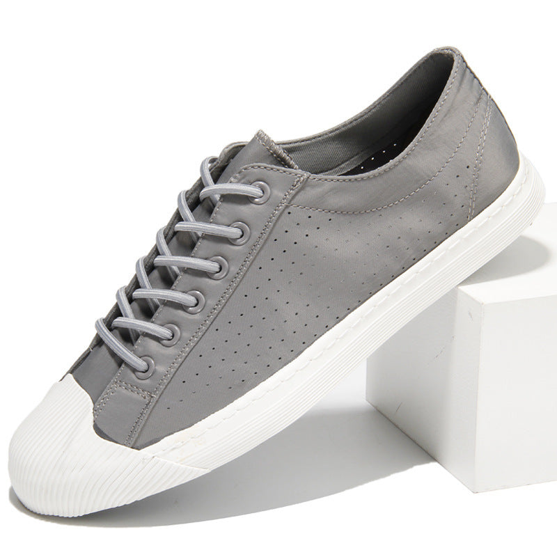 New Men Breathable Canvas Shoes Soft Comfortable Low-top Board