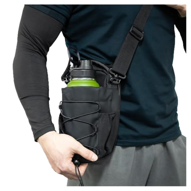 Magnetic Fitness Bottle Holder & Cross Body Bag Sticks to Racks, Machines & More
