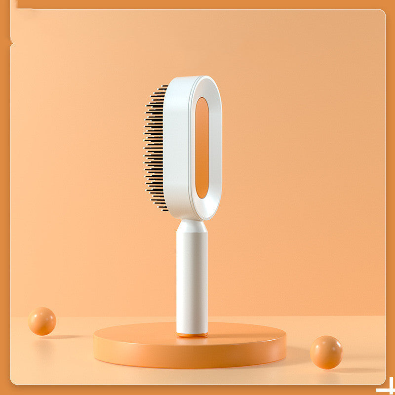 女性用セルフクリーニングヘアブラシ ワンキークリーニング