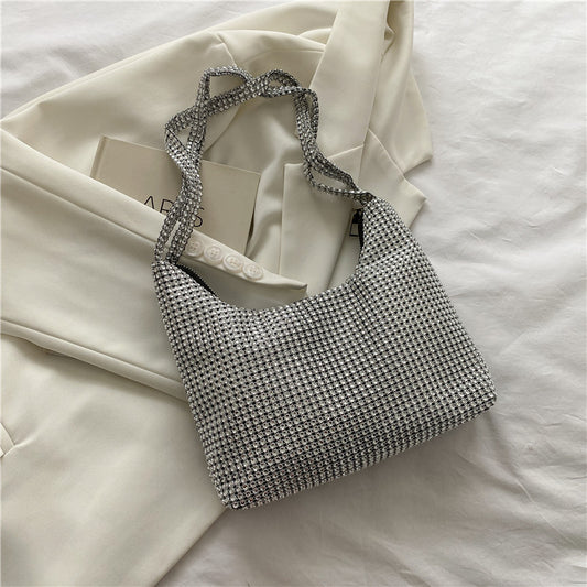 Women's Diamond Inlaid Portable Bucket Bag