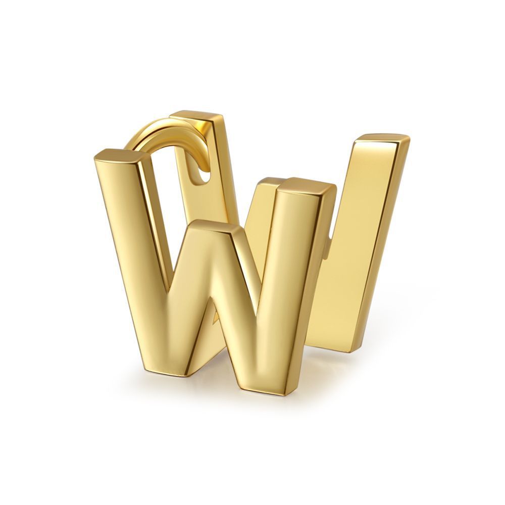 18K Gold Color Preserving Jewelry Name Letter Earrings Earrings
