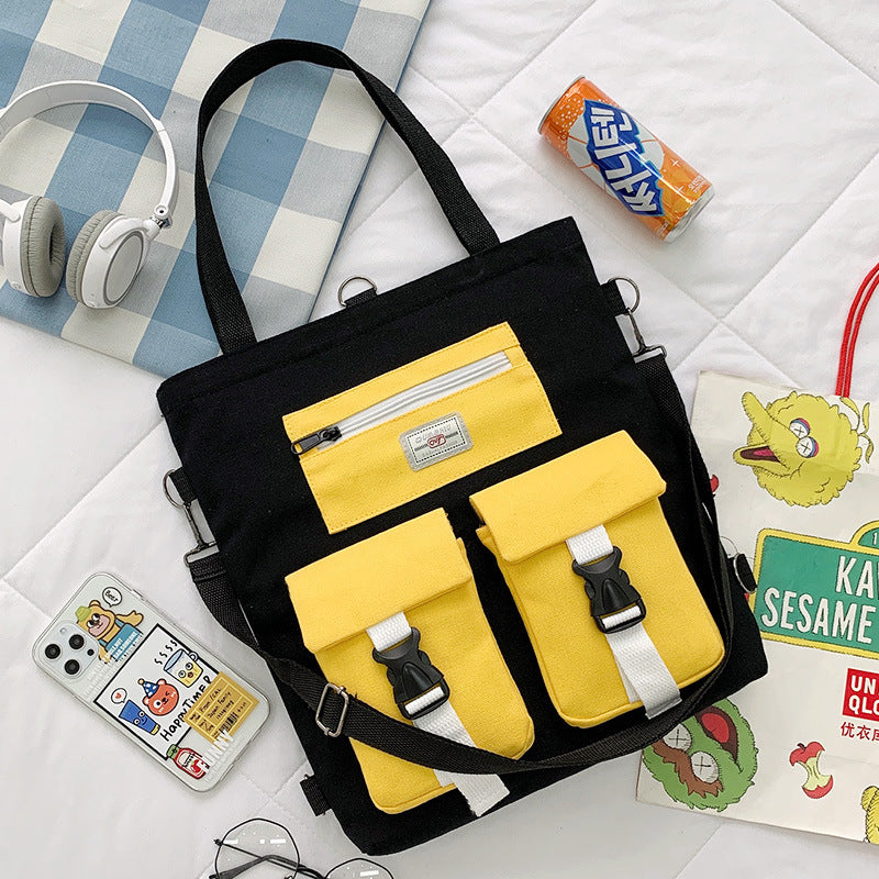 Large Capacity Double Mortise Lock Canvas Bag