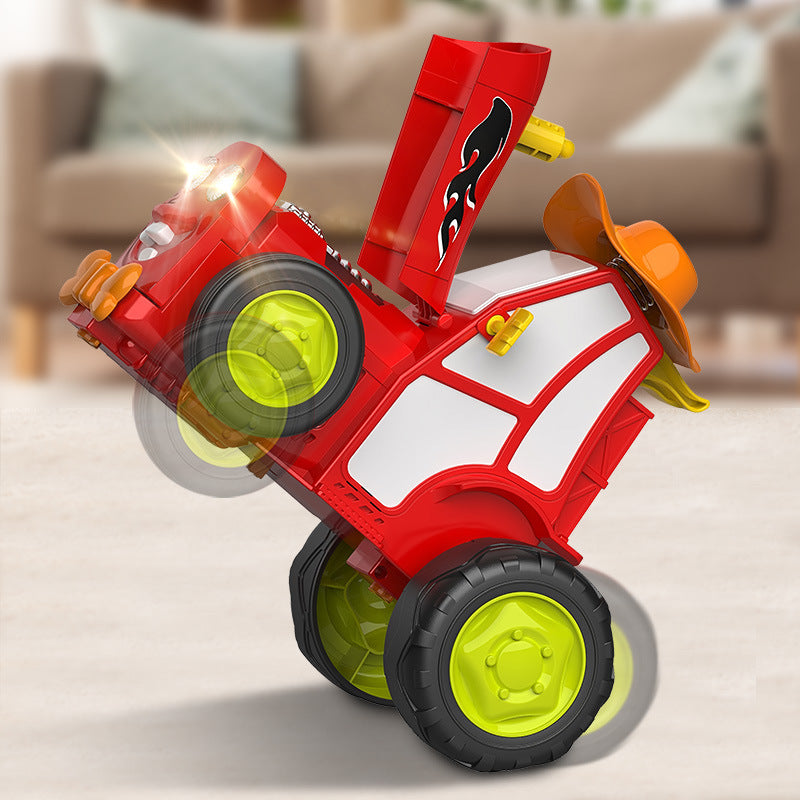 Remote Control Stunt Crazy Mad Tractor Dancing Sound And Light Swing Cool Quirky Toy