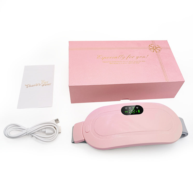 Menstrual Heating Pad Smart Warm Belt Relief Waist Pain Cramps Vibrating Abdominal Massager