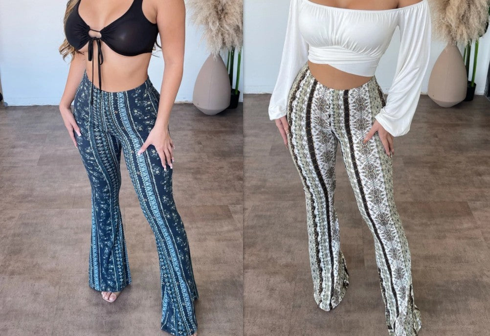 High Elastic Tight Pants Slim Print Trousers Women's Clothing
