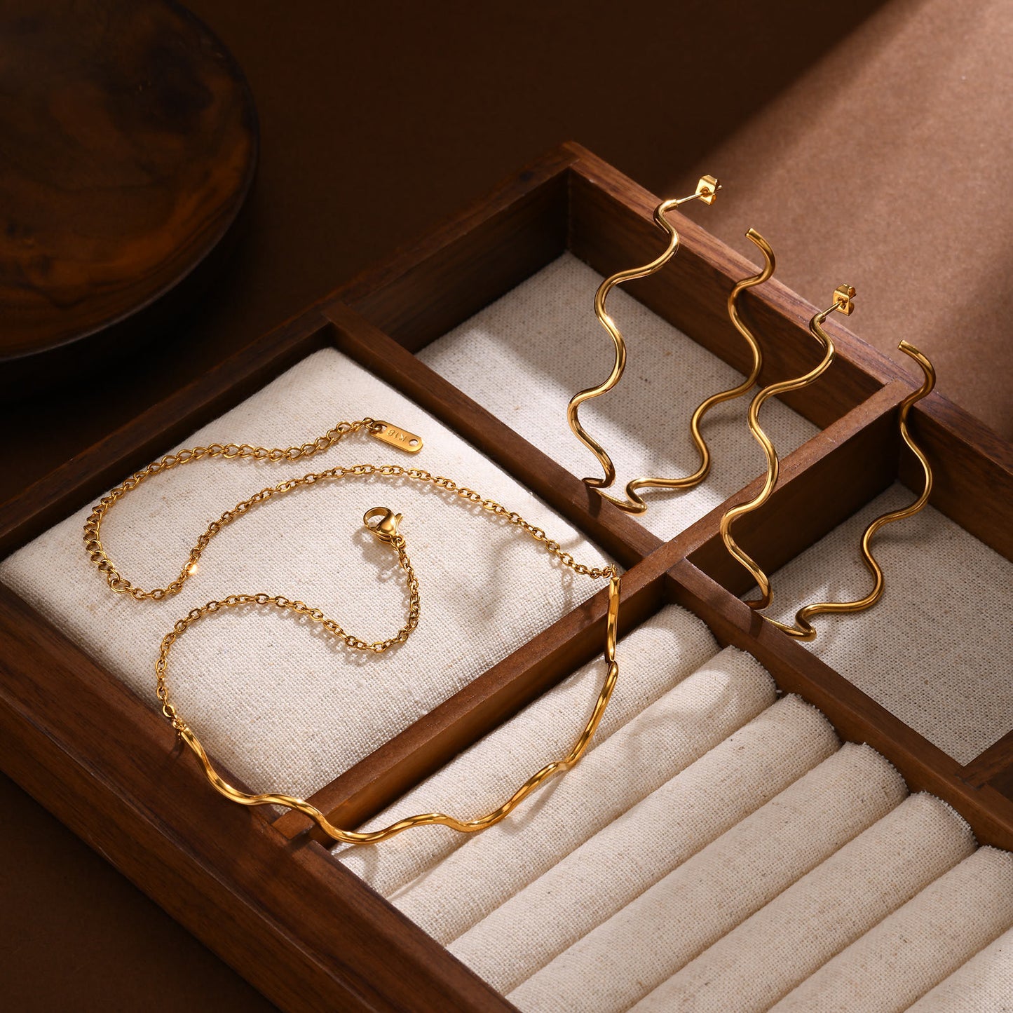 18K Gold Plated Large Earrings