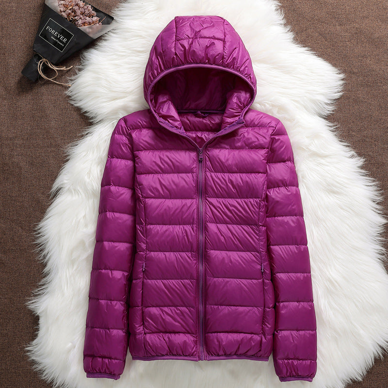 Women's Hooded Short Slim-fit Lightweight Jacket
