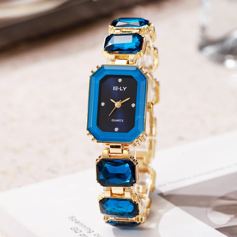 Colorful Niche High-grade Steel Belt Square Watch