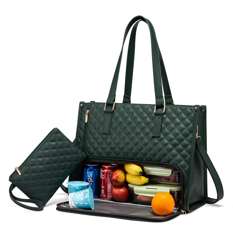 Women's Thermal Insulation Lunch Box Leak-proof Crossbody Bag with FREE PURSE