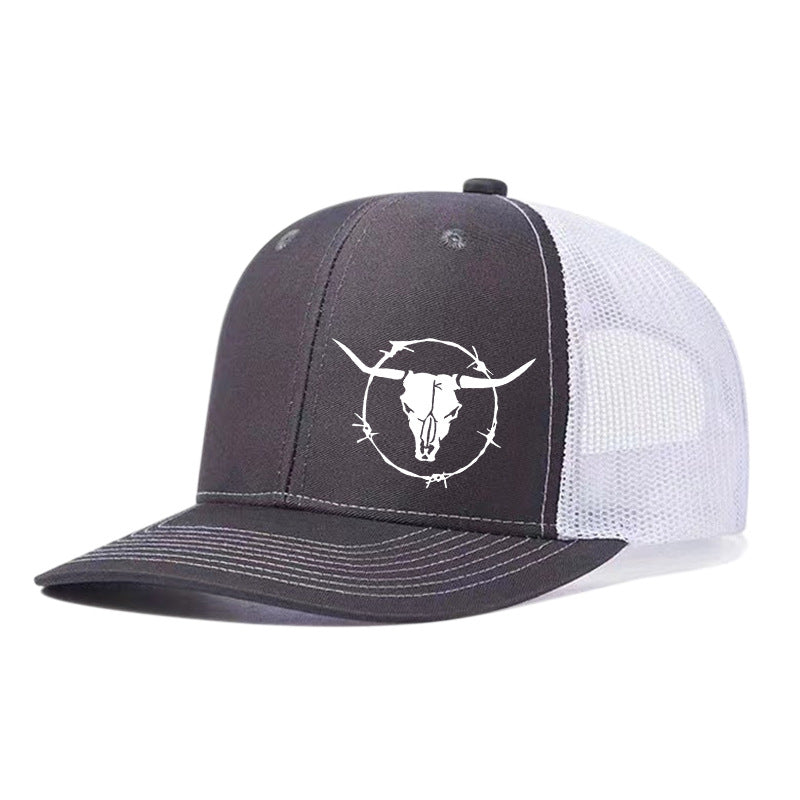 Outdoor Sports Cow Head Printed Cap