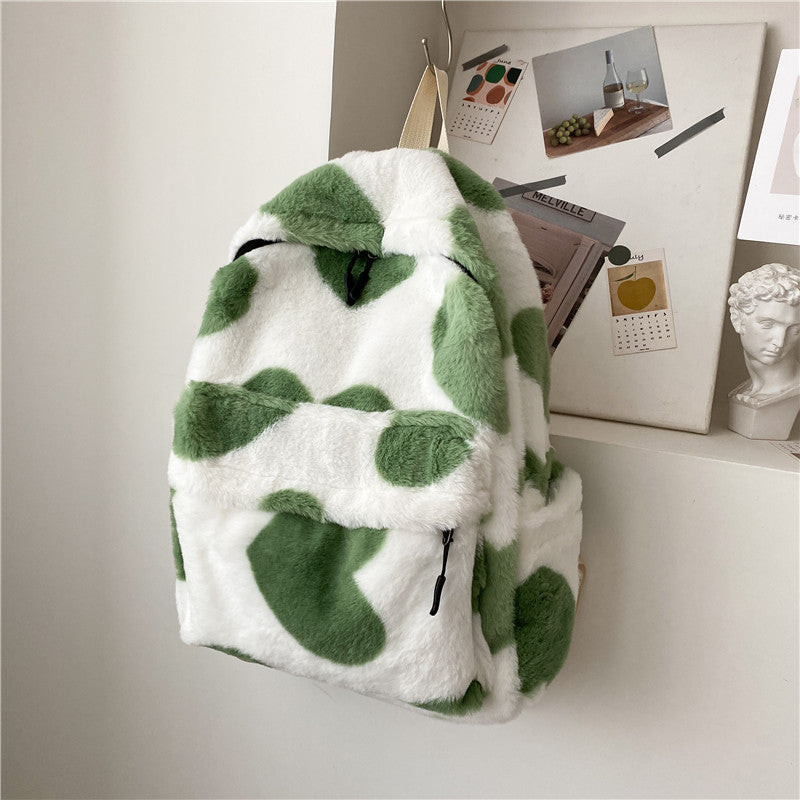 Pelziger Schal Rucksack