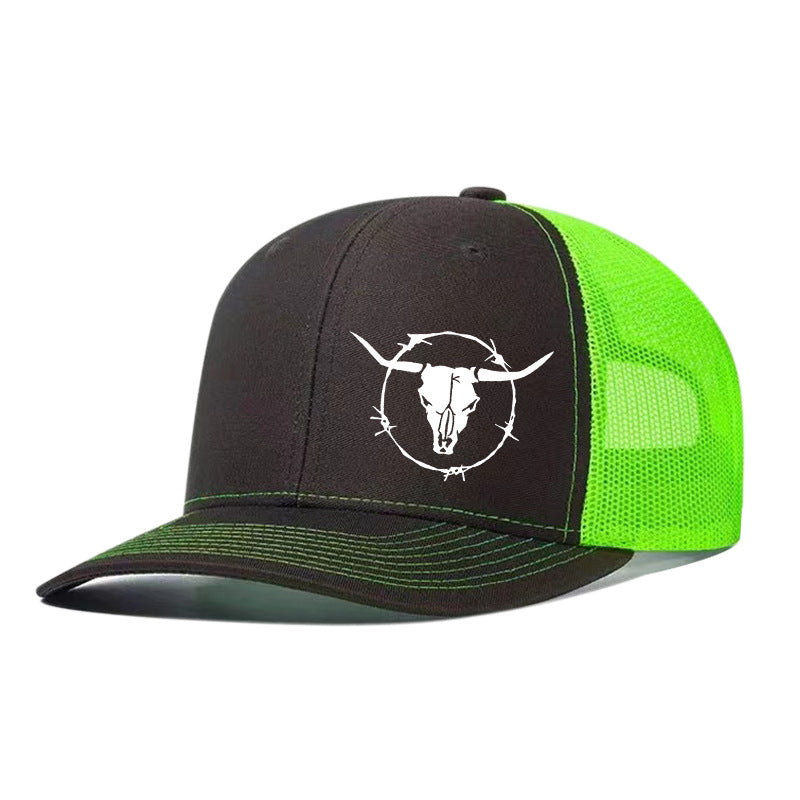 Outdoor Sports Cow Head Printed Cap